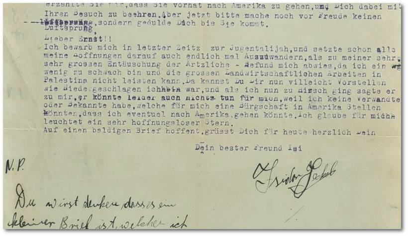 Brief an Ernst Alexander