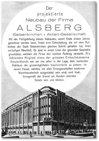 Neubau der Alsberg AG, Gelsenkirchen, um 1927