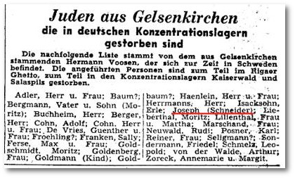 Anzeige in 'Aufbau' v. 27. Juli 1945 
