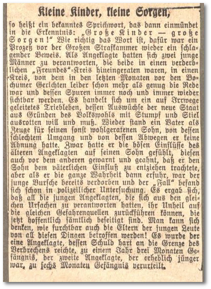 Urteile gegen schwule Mnner im Spiegel der NS-Presse