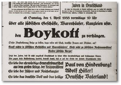 Aufruf zum Boykott, 1933 