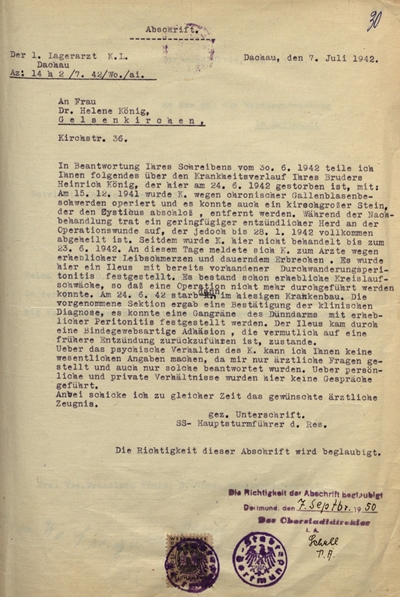 Vikar Heinrich Knig, Gelsenkirchen