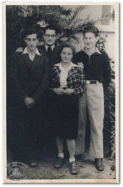 Charlotte Stndig an ihrem 20. Geburtstag mit ihren Brdern, 1941