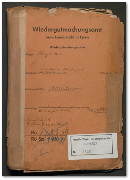 Wiedergutmachungssache Moritz Meyer./.Gertrud Oberreuter
