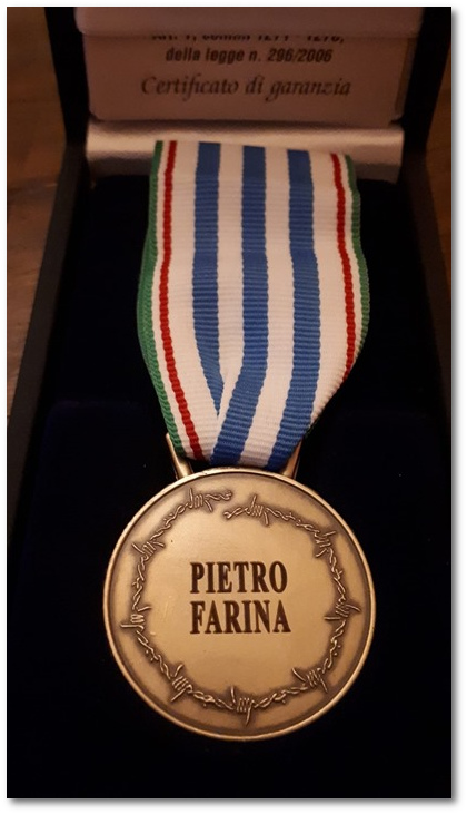 Gelsenkirchen: Ehrenmedaille Pietro Farina.