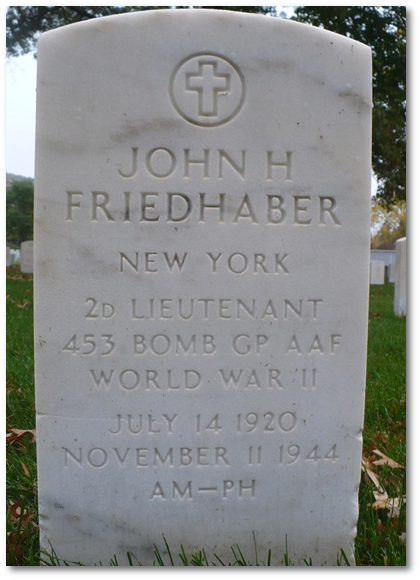 John Herbert Friedhabers letzte Ruhesttte in den USA