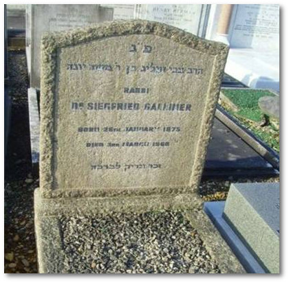 Grabstein für Dr. Siegfried Galliner