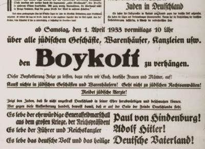 Judenboykott 1. April 1933