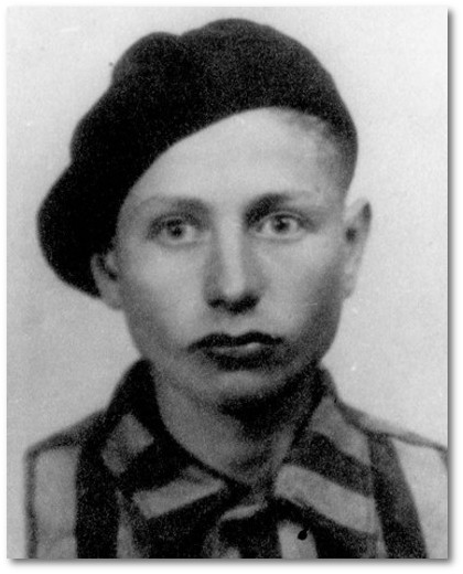 Kurt Sondermann in Hftlingskleidung