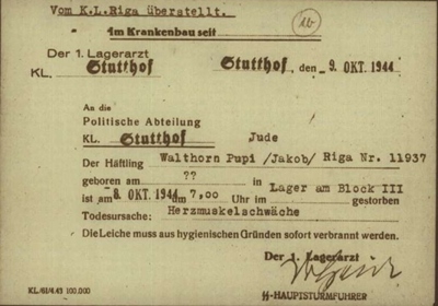 Tod von Jakob Waldhorn, Arolsen Archives, DocID: 4673468 (JAKOB WALDHORN)