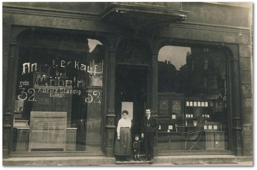 Geschft M. Stndig, Ewaldstr. 32 in Herten, um 1920g