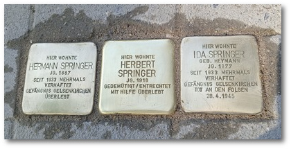 Gelsenkirchen: Neuverlegung eines zerstrten Stolpersteins.