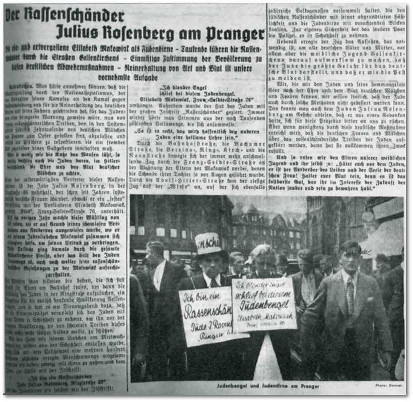 Nationalzeitung vom 8. August 1935: Amtisemitische Propaganda in der NS-Presse 