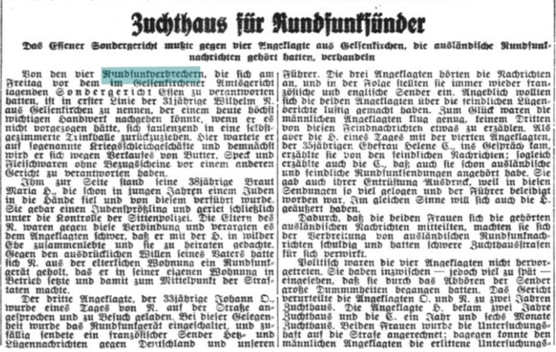 'Rundfunkverbrechen' in Gelsenkirchen