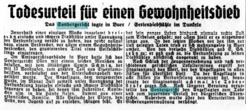 Todesurteil in Gelsenkirchen