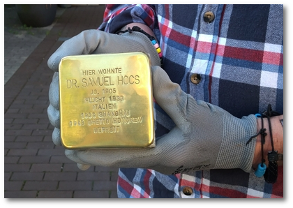 Beschdigten Stolperstein ersetzt