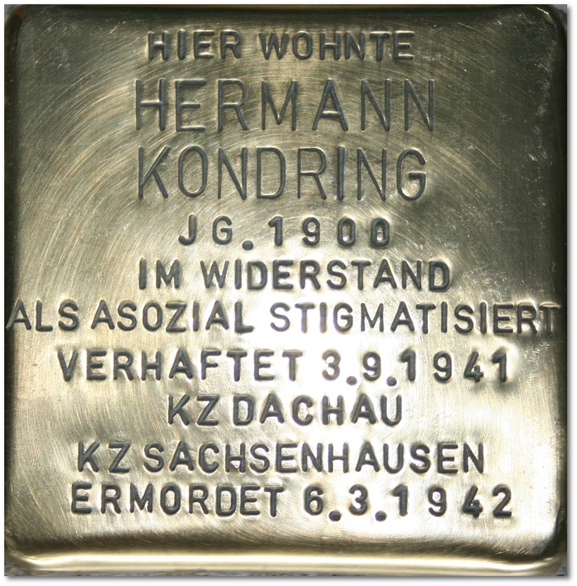 Stolpersteine Gelsenkirchen - Hermann Kondring