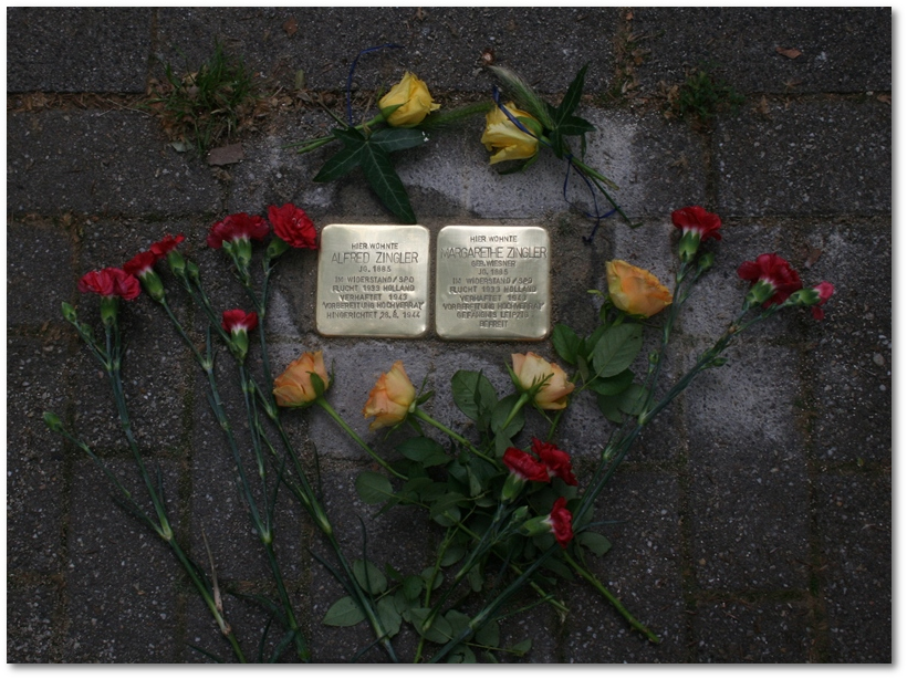 Stolpersteine  Ehepaar Alfred und Margarethe Zingler