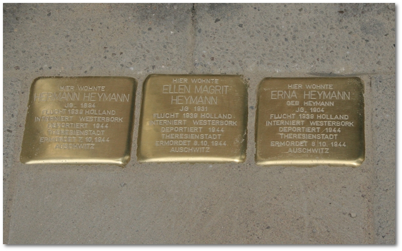 Stolpersteine Gelsenkirchen - Familie Hermann Heymann