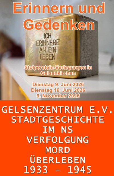 Auch in 2026 werden Stolpersteine in Gelsenkirchen verlegt. 