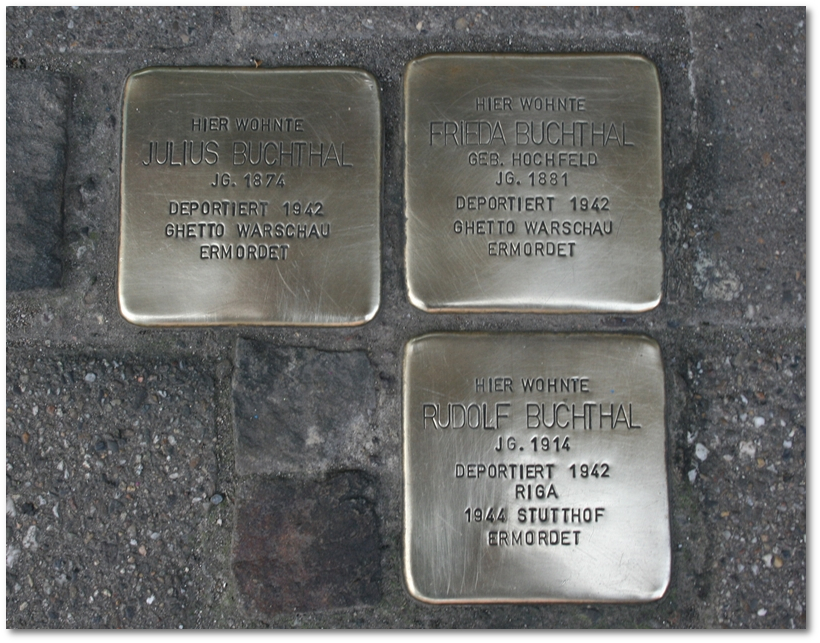 Stolpersteine Gelsenkirchen - Familie Julius Buchthal