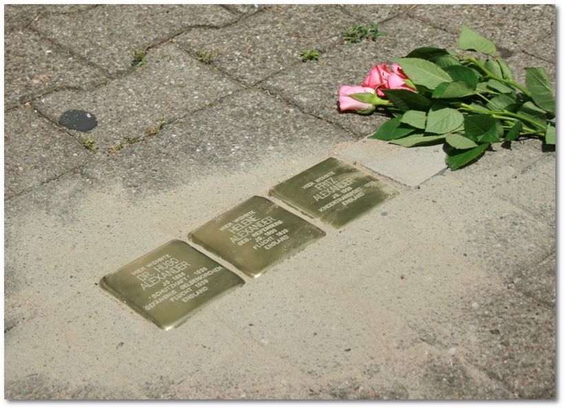 Stolpersteine Gelsenkirchen - Familie Hugo, Helene und Fritz Alexander