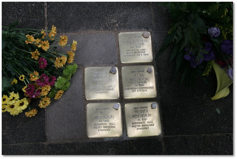 Stolpersteine Gelsenkirchen - Familie Siegfried Rosenbaum und Esther Lippers