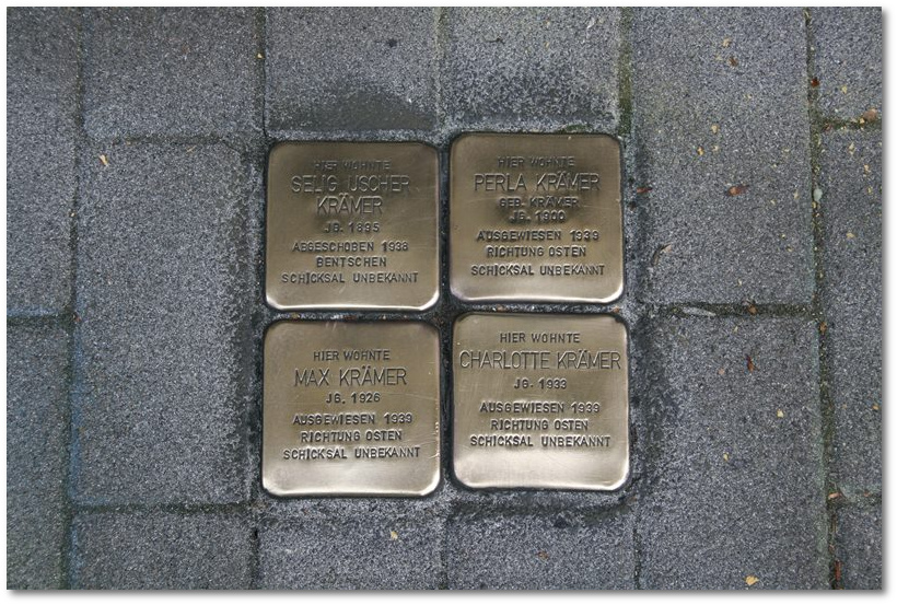 Mit erheblichem Aufwand konnten die Stolpersteine gereinigt werden