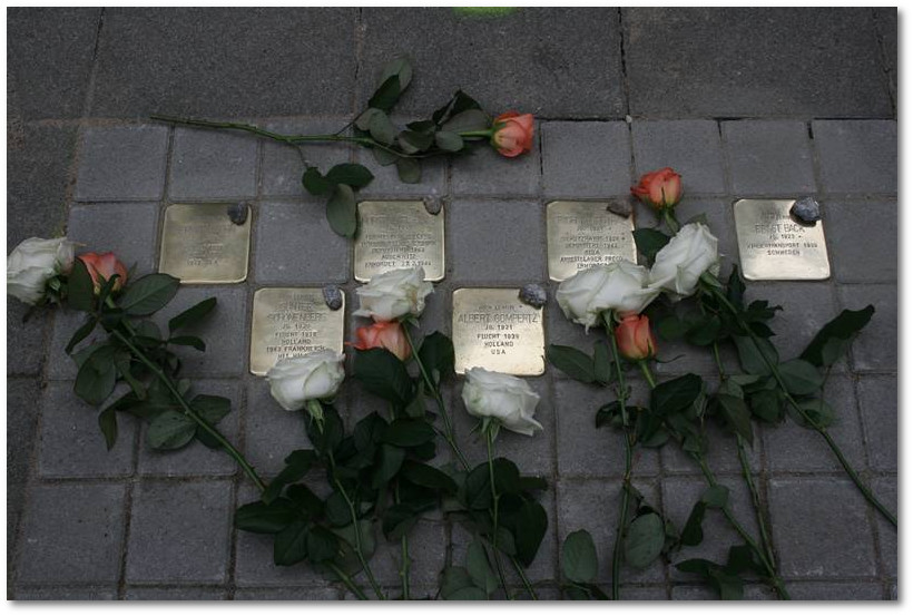 Stolpersteine Gelsenkirchen - Albert Gompertz, Gnter Schnenberg, Hermann Cohn, Ernst Back, Horst Karl Elias u. Erich Lilienthal