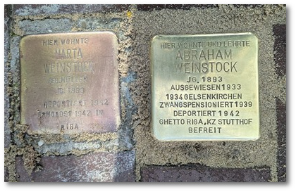 Rheine: Stolperstein fr Lehrer Abraham Weinstock verlegt