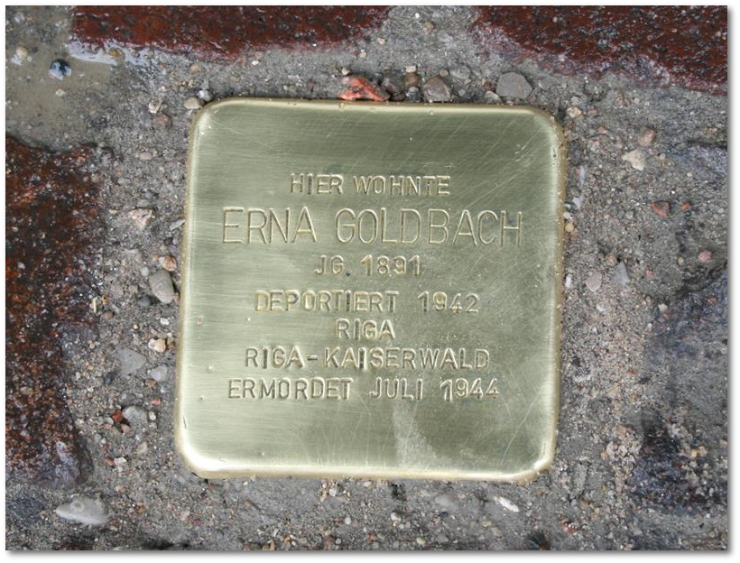Stolpersteine Gelsenkirchen - Erna Goldbach