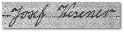 Unterschrift Josef Wesener