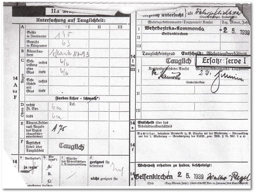 Musterung Walter Regel