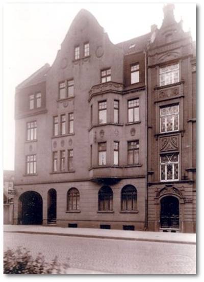  1936: Das Haus der Familie Spanier an der damaligen Franz-Seldte-Strasse 84 in Gelsenkirchen (heute Florastrasse)