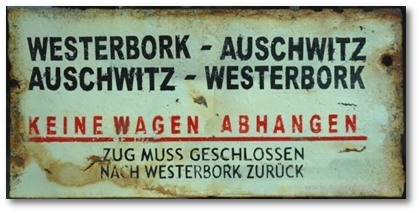 Zugtafel Westerbork-Auschwitz